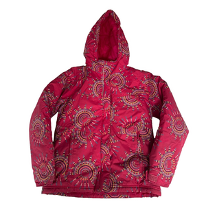 Columbia Winter Insulated Snow Ski Girl Medium 10/12 Patterned Pink Jacket Coat